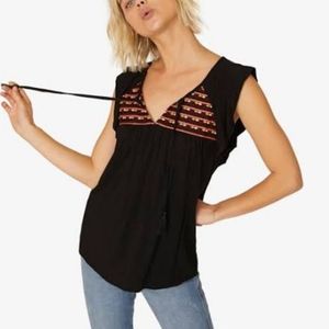 Sanctuary women's embroidered boho top Sz. XS